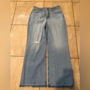 NWT Light Wash Curvy High Rise Wide Leg Jeans Size 31